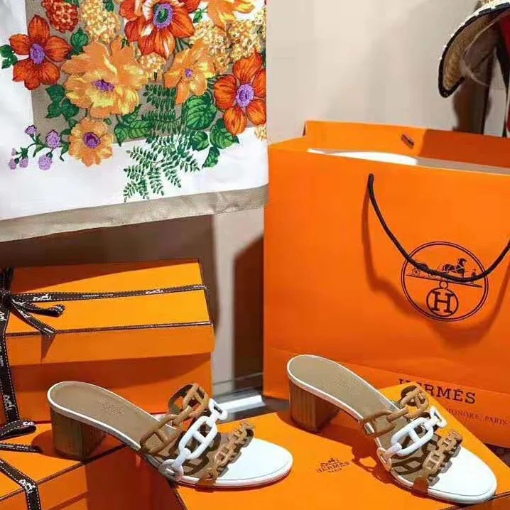 Hermes Tandem Sandal in Nappa Leather 5.1cm Heel for Women in Brown Hermes Tandem Sandal in Nappa Leather 5.1cm Heel for Women in Brown