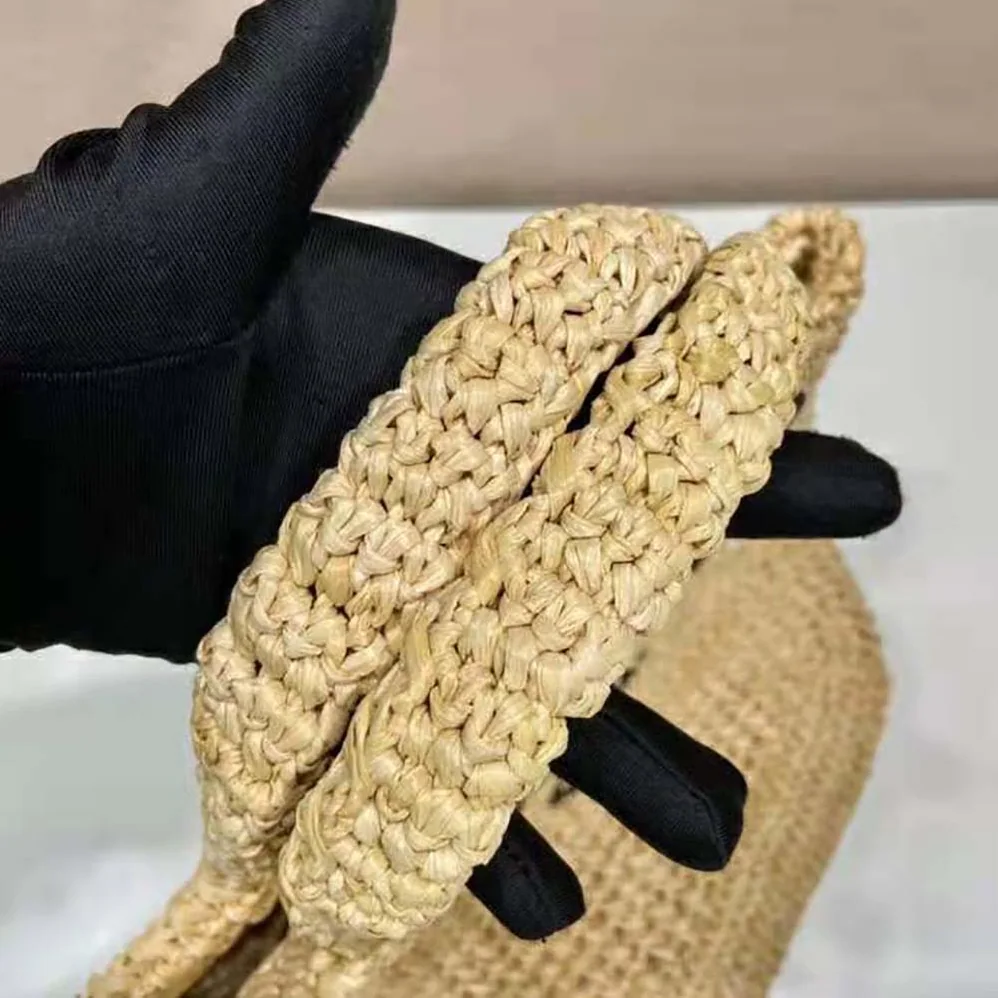 Prada Small Raffia Tote Bag for Women in Natural