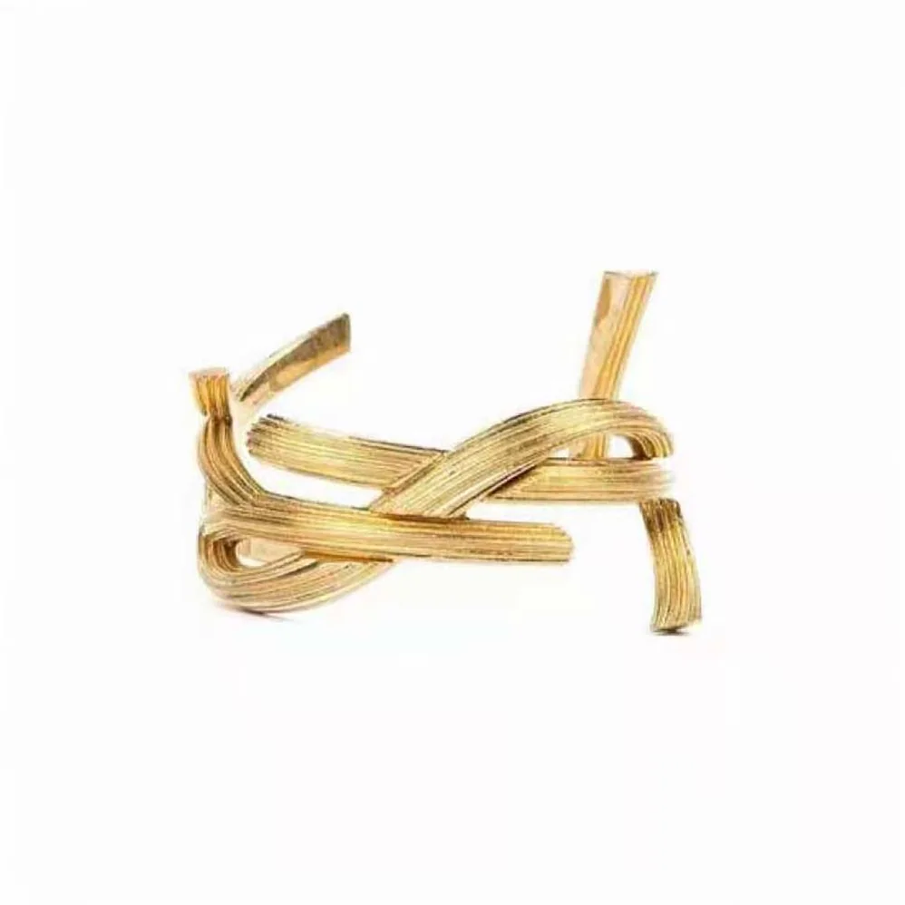 Saint Laurent YSL Opyum Twist Cuff Bracelet in Metal for Women Saint Laurent YSL Opyum Twist Cuff Bracelet in Metal for Women