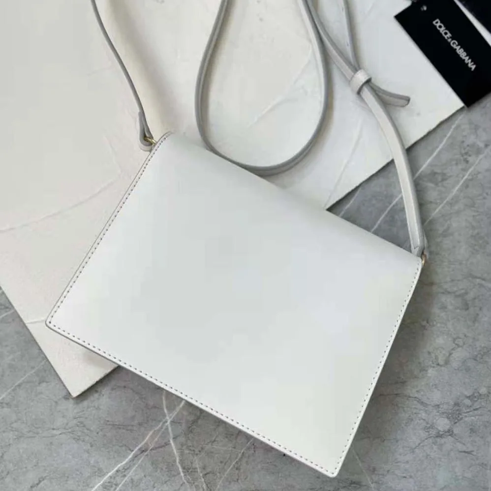 Dolce Gabbana D&G Calfskin DG Logo Bag Crossbody Bag for Women in White