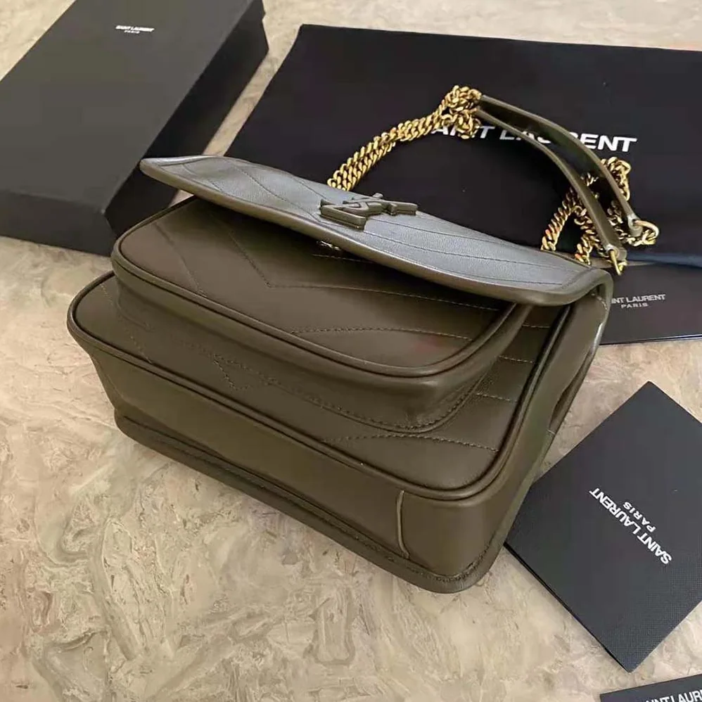 Saint Laurent YSL Niki Baby in Lambskin for Women in Dark Green Saint Laurent YSL Niki Baby in Lambskin for Women in Dark Green