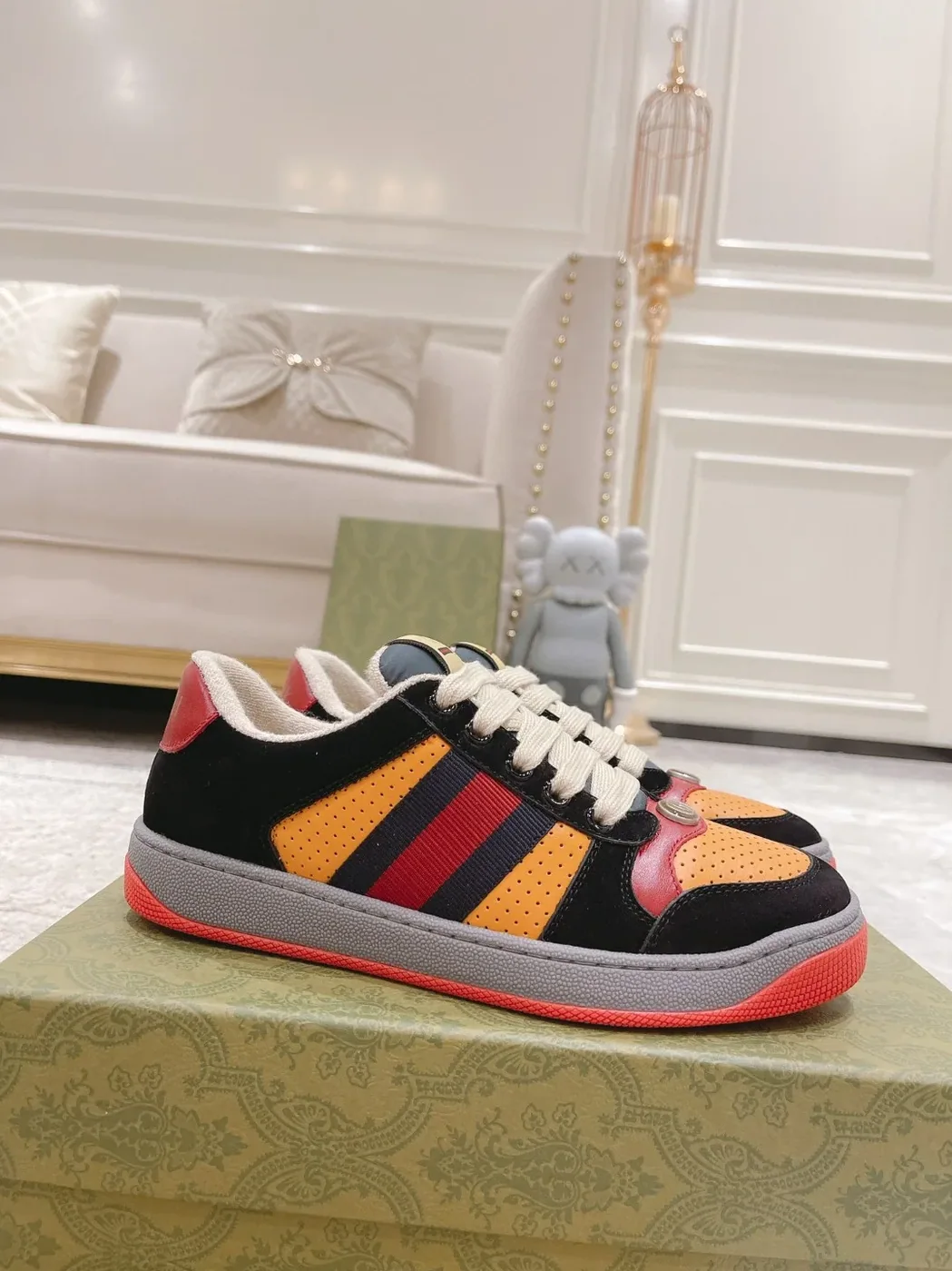Gucci Lovelight Screener Sneaker Black GG Shoes