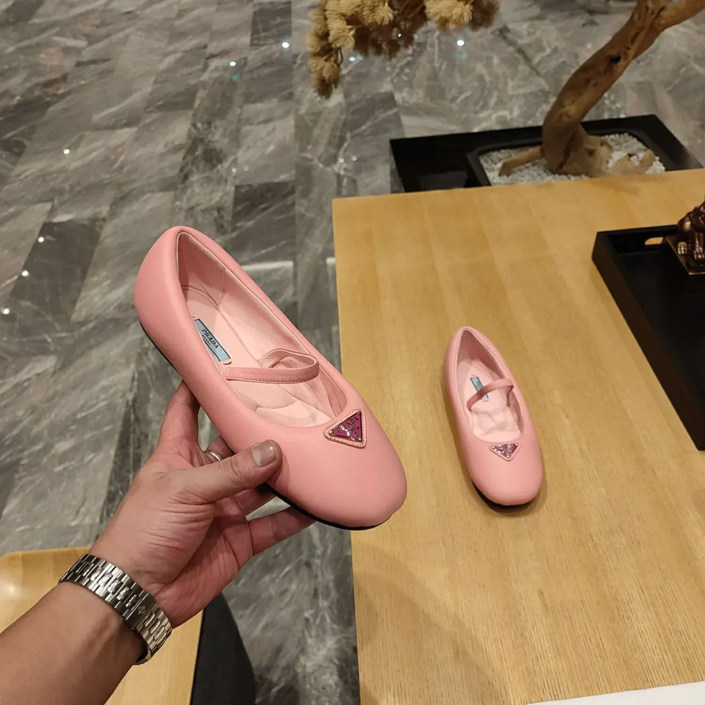 Prada Soft Padded Nappa Ballerinas Light Pink Prada Soft Padded Nappa Ballerinas Light Pink