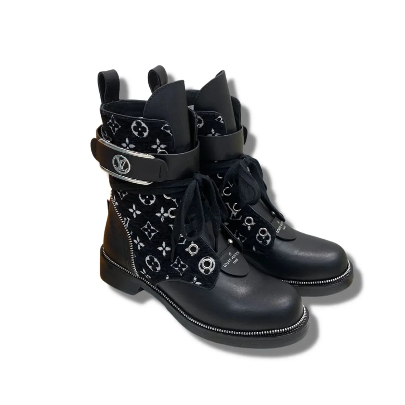 Louis Vuitton Metropolis Flat Ranger Boots Black Louis Vuitton Metropolis Flat Ranger Boots Black