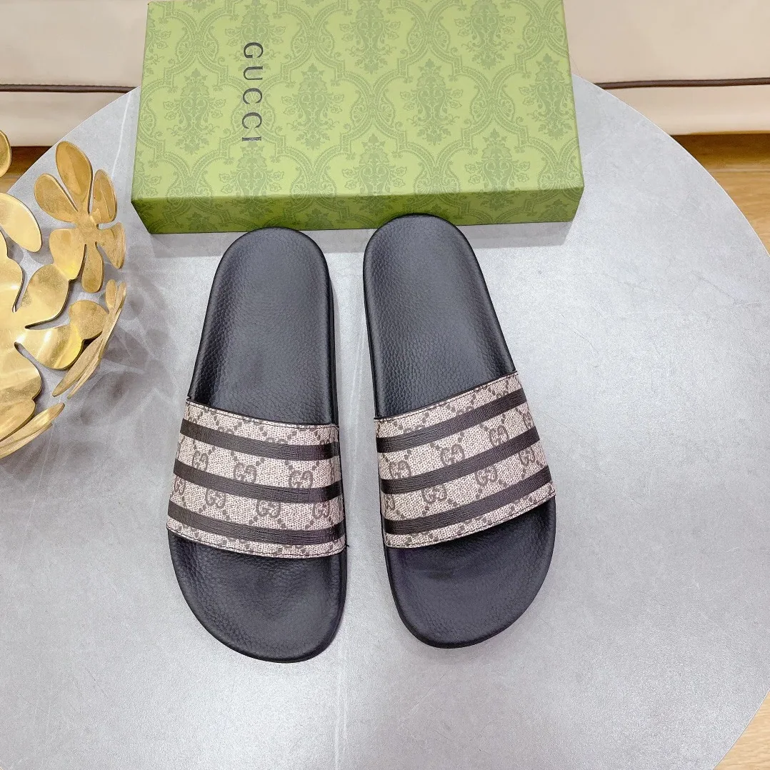 Gucci GG Slide Sandal Stripes Black for Women Gucci GG Slide Sandal Stripes Black for Women
