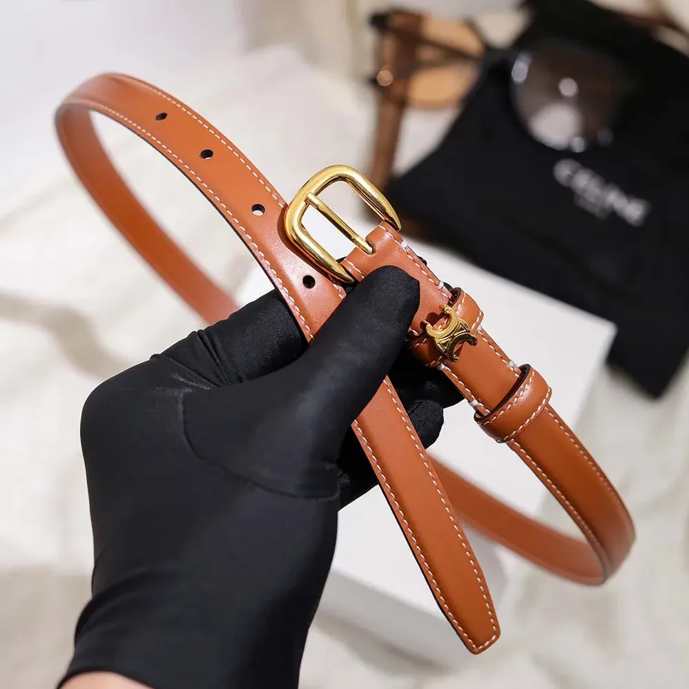 Celine Vivienne Belt 25Mm In Natural Calfskin for Women in Tan Celine Vivienne Belt 25Mm In Natural Calfskin for Women in Tan
