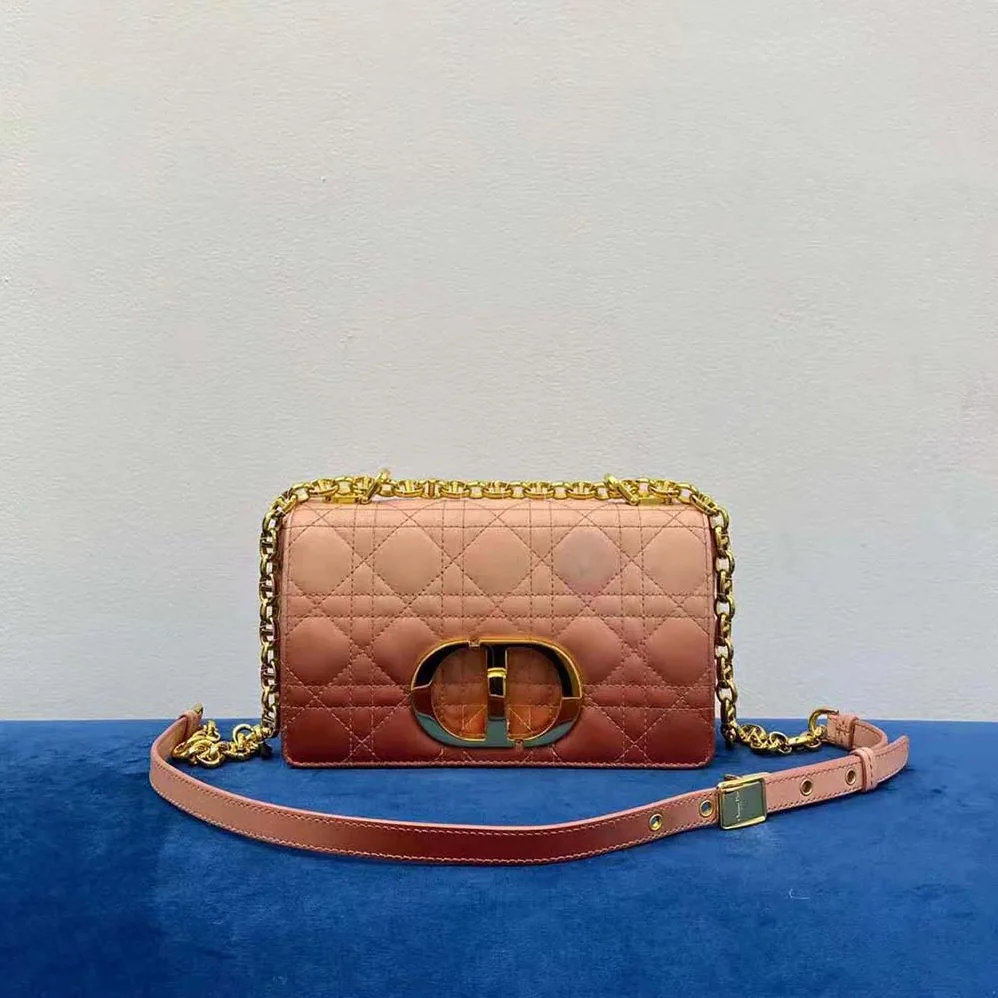 Dior Small Dior Caro Bag Pink Gradient Cannage Lambskin for Women