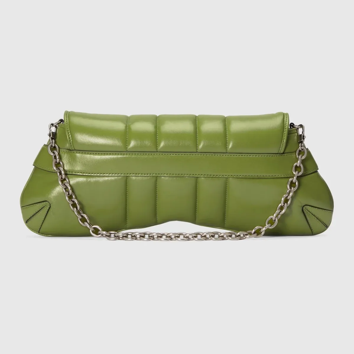 Gucci Horsebit Chain Medium Shoulder Bag Green 15 Inches/
