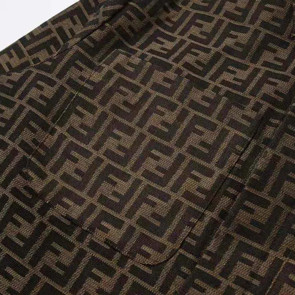 Fendi Blouson Brown Fabric Jacket for Men