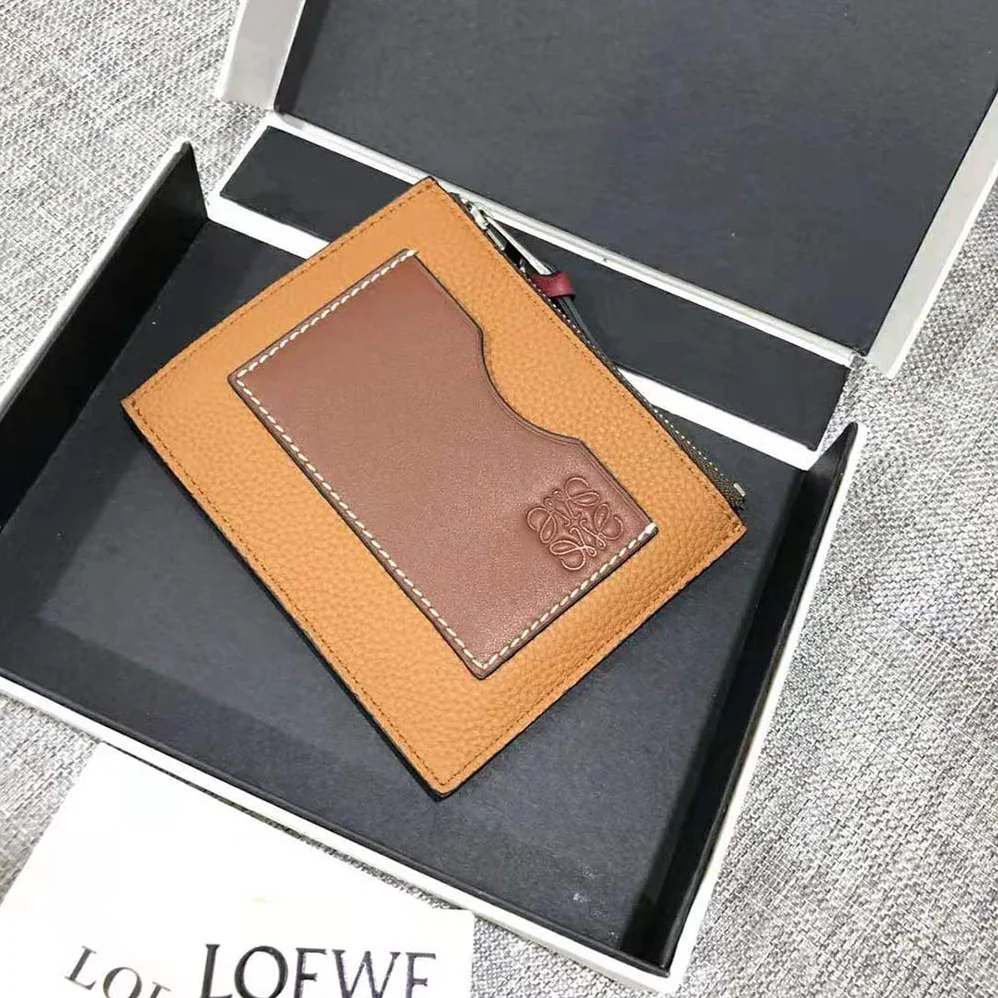 Loewe Coin Cardholder in Soft Grained Calfskin for Women in Brown Loewe Coin Cardholder in Soft Grained Calfskin for Women in Brown