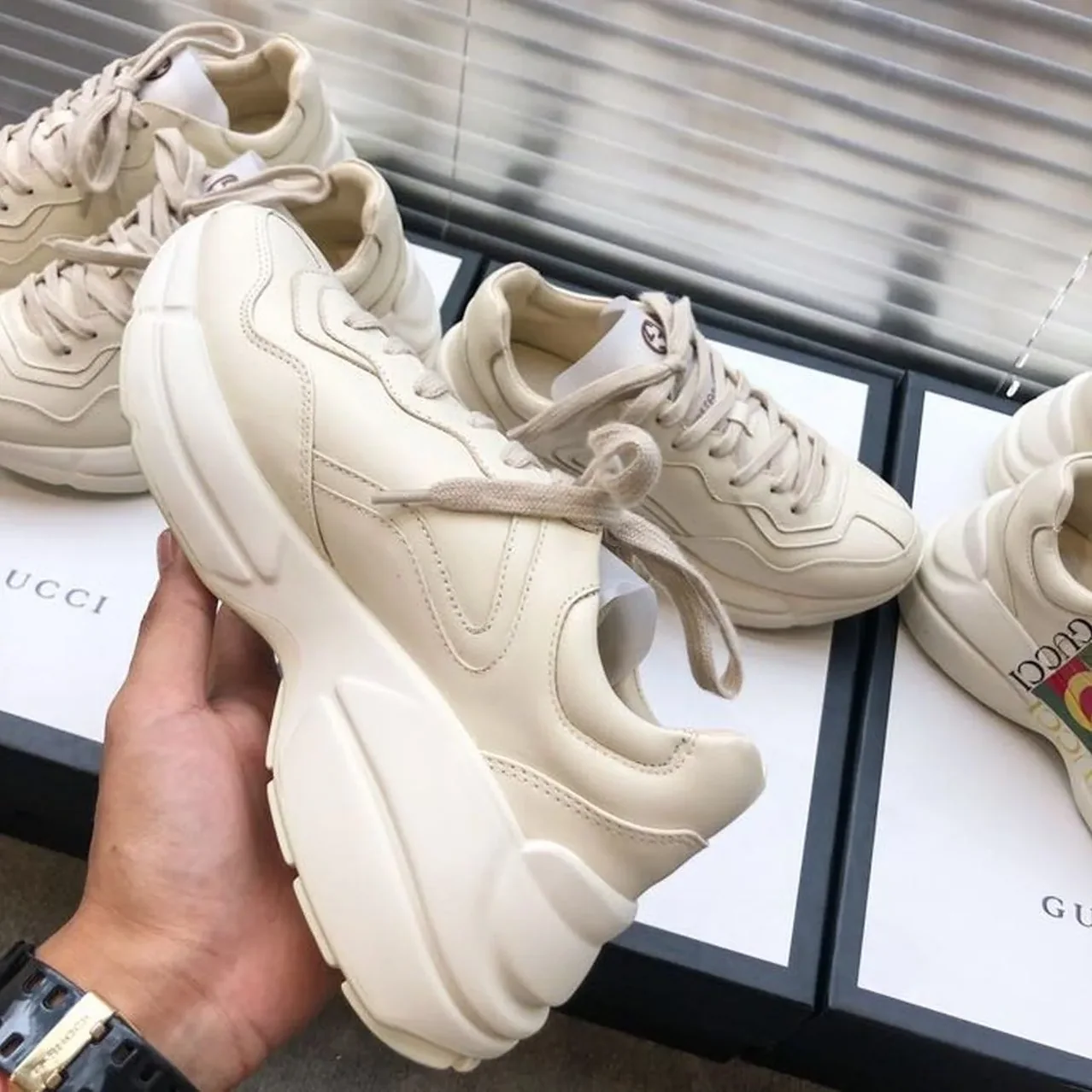 Gucci Rhyton Sneakers With Gucci White Ivory for Women Gucci Rhyton Sneakers With Gucci White Ivory for Women