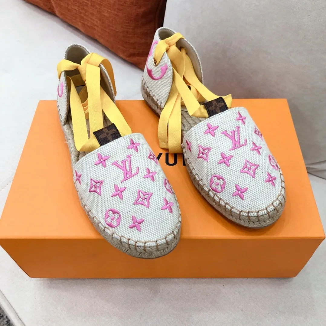 Louis Vuitton Starboard Flat Espadrille Pink for Women Louis Vuitton Starboard Flat Espadrille Pink for Women