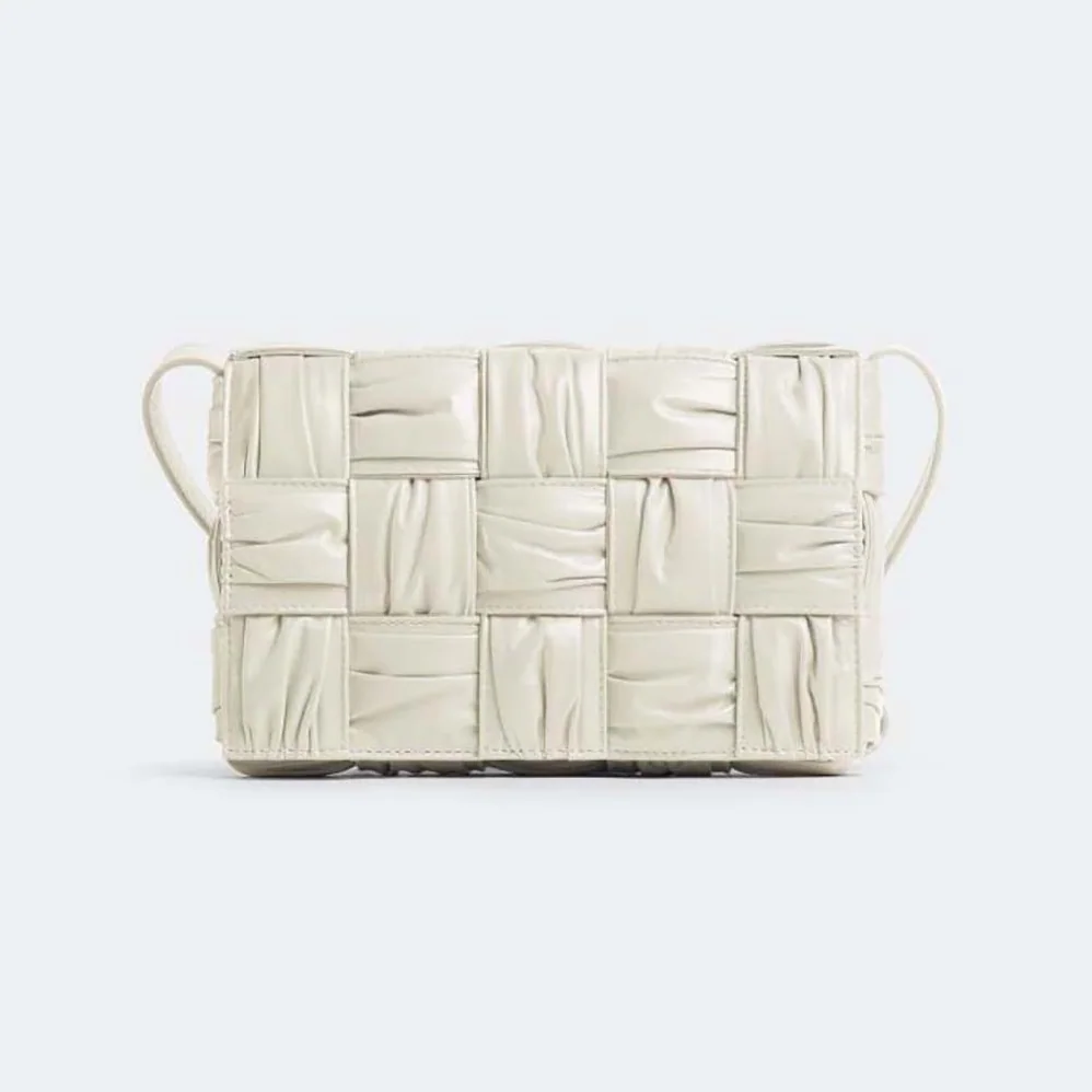 Bottega Veneta Cassette Foulard Intreccio Leather Cross for Women in Body Bag