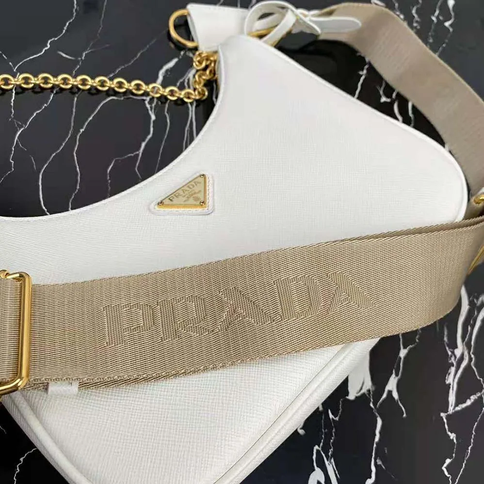 Prada Prada Re-Edition 2005 Saffiano Leather Bag for Women in White