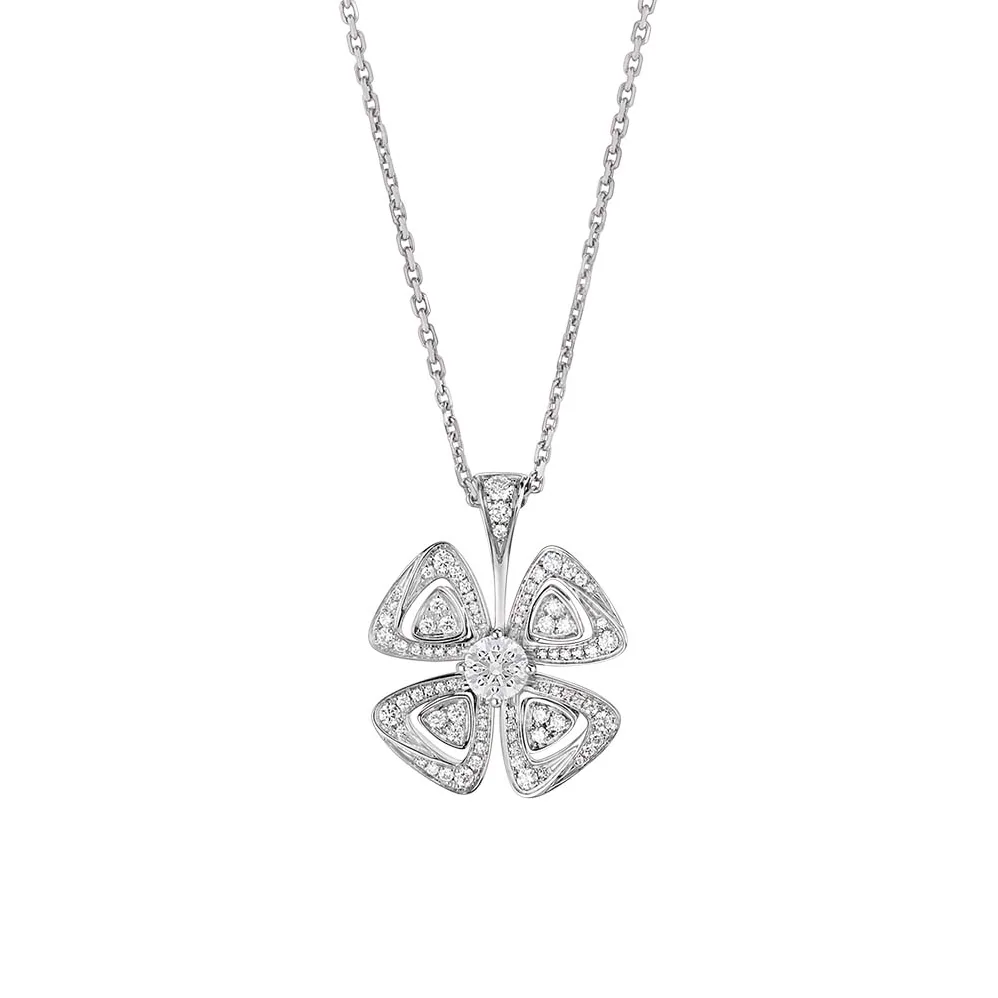 Bvlgari Fiorever 18 KT White Gold Necklace for Women Bvlgari Fiorever 18 KT White Gold Necklace for Women