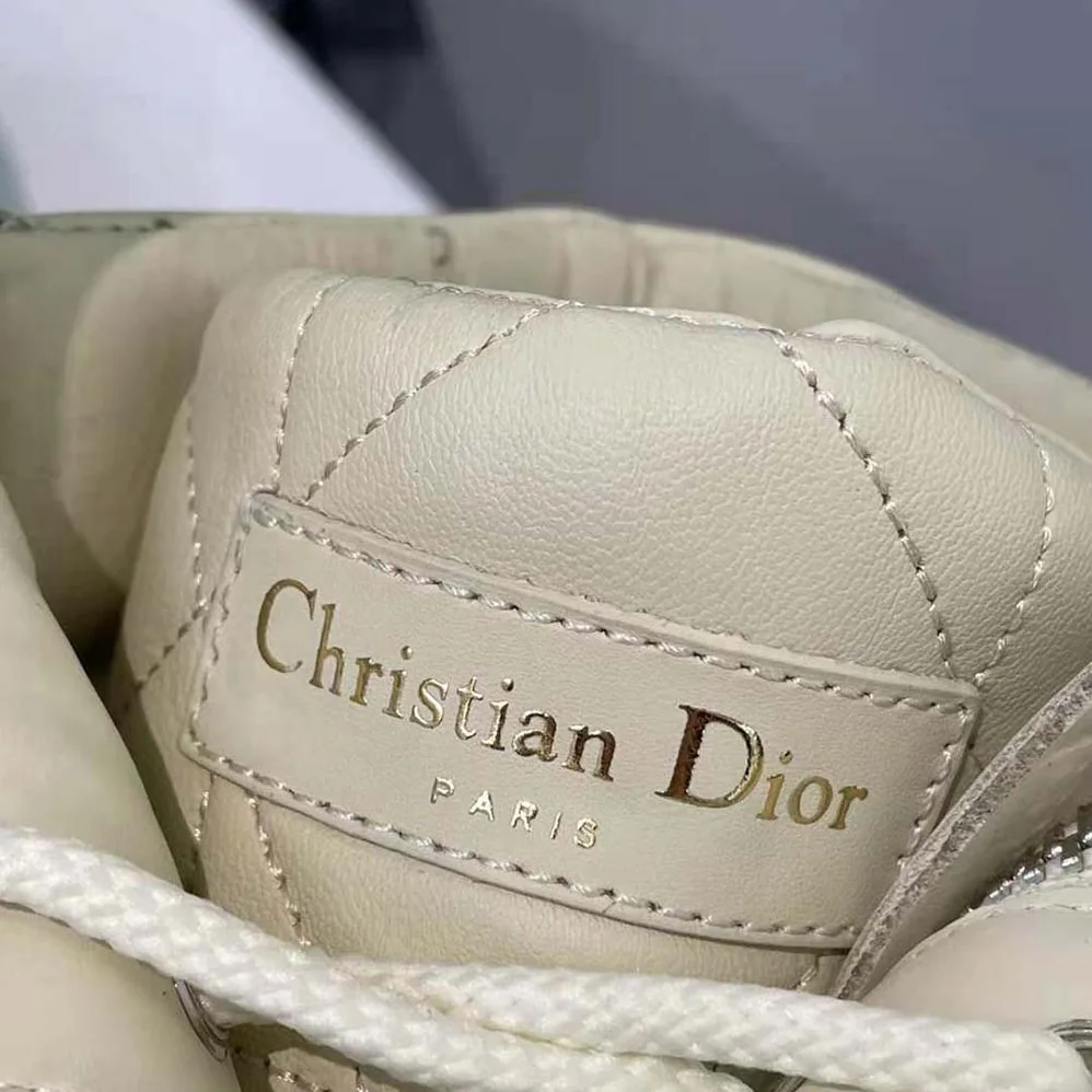Dior D-Leader Ankle Boot White Quilted Cannage Calfskin for Women