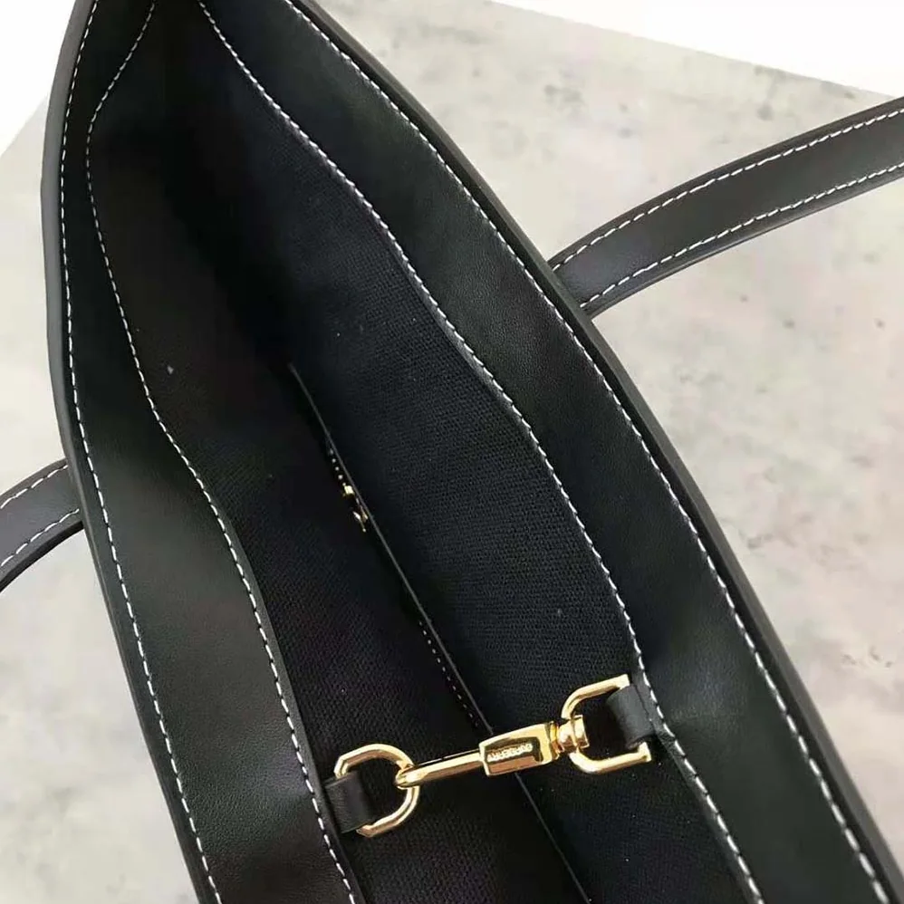 Burberry Check Tote in Calf Leather for Women