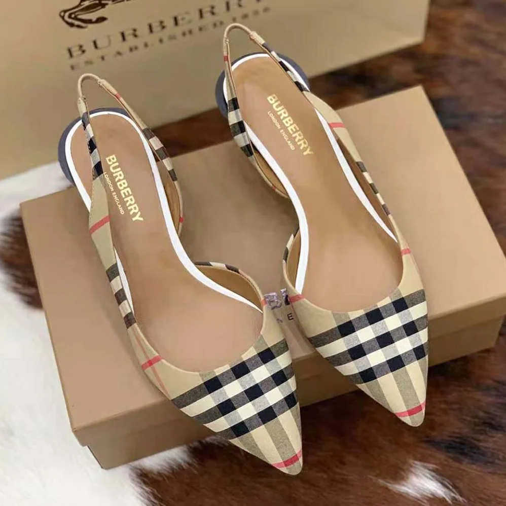Burberry Vintage Check Slingback Pumps for Women