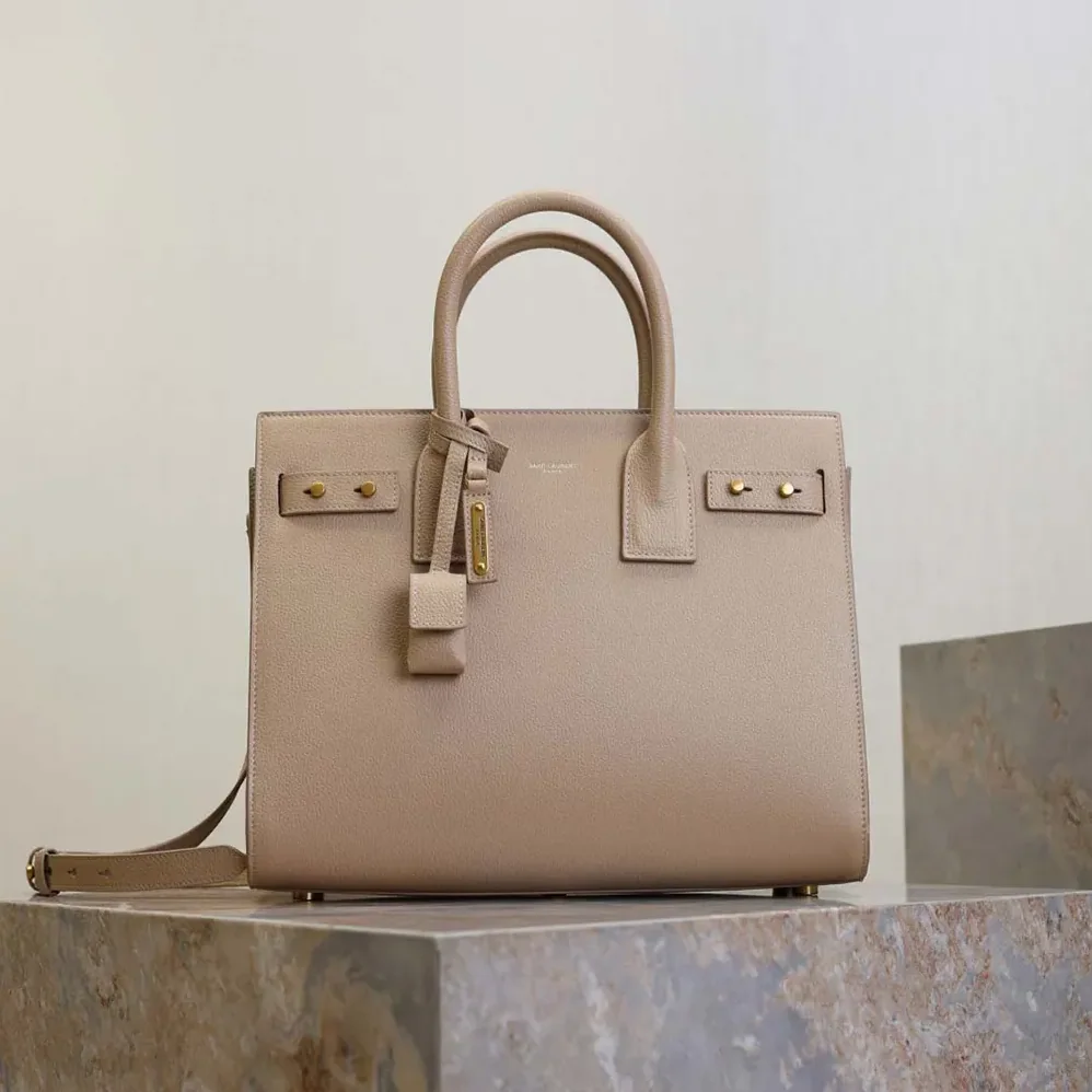 Saint Laurent YSL Small Sac De Jour In Supple Grained Leathe for Women in Beige Saint Laurent YSL Small Sac De Jour In Supple Grained Leathe for Women in Beige