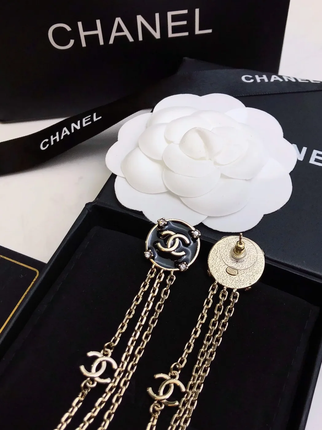 Long Earrings Black