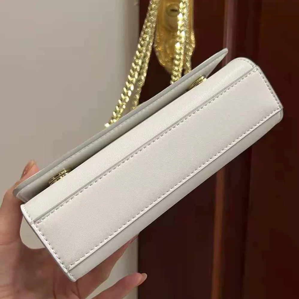 Dolce Gabbana D&G Polished Calfskin 3.5 Phone Bag for Women in White Dolce Gabbana D&G Polished Calfskin 3.5 Phone Bag for Women in White
