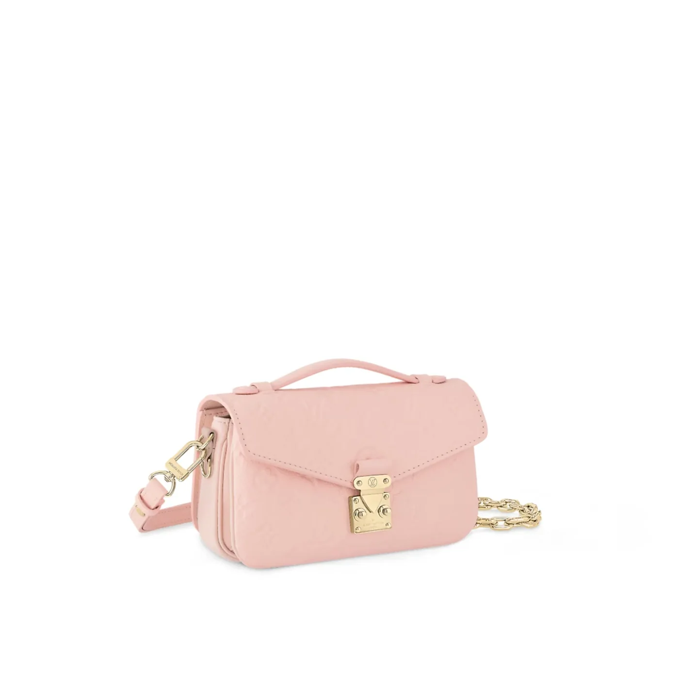 Louis Vuitton Pochette Metis East West Shoulder Bag in Pink Gold Hardware