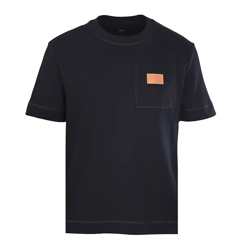 Fendi Dark Blue Cotton T for Men in shirt Fendi Dark Blue Cotton T for Men in shirt