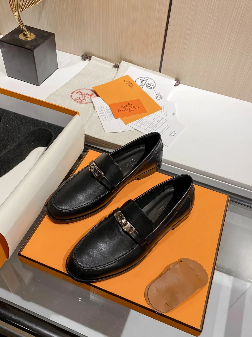 Hermes Destin Loafers Black