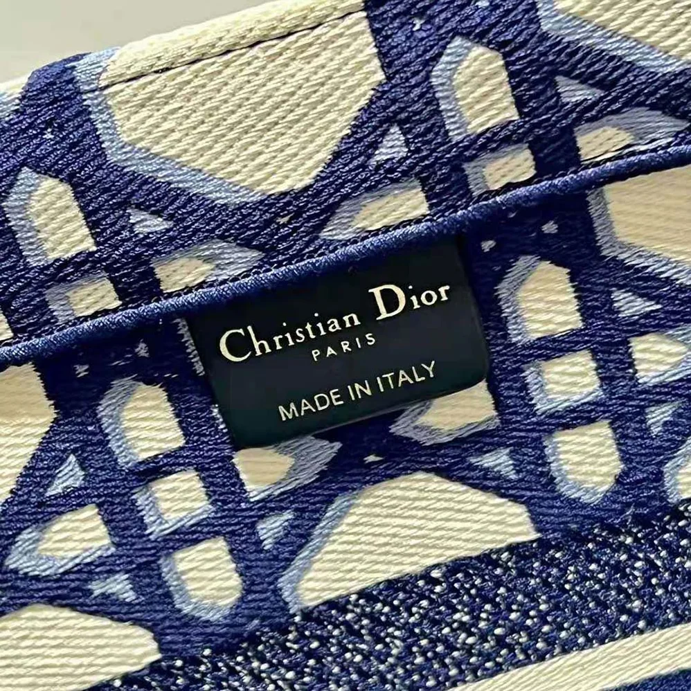 Dior Large Dior Book Tote Beige and Blue Macrocannage Embroidery for Women Dior Large Dior Book Tote Beige and Blue Macrocannage Embroidery for Women