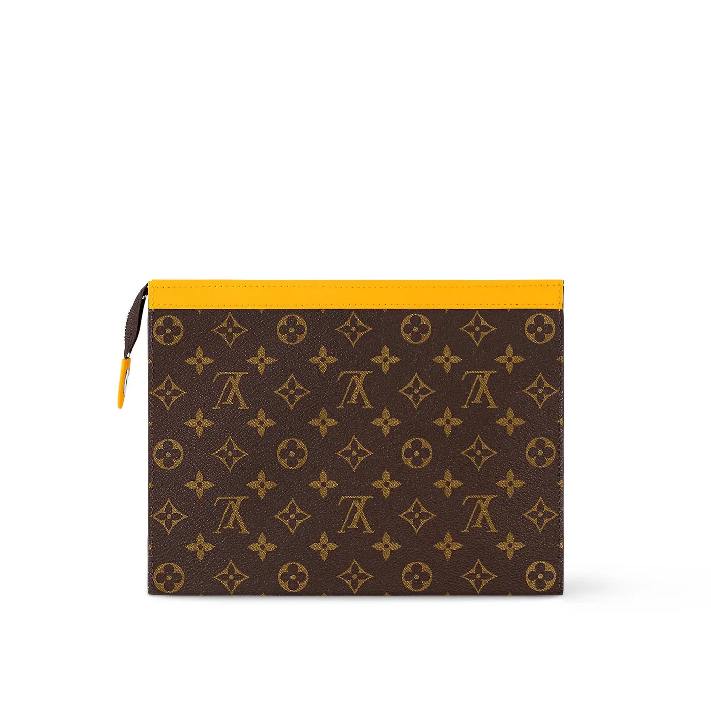 Louis Vuitton Pochette Voyage MM Pouch in Yellow Silver Hardware