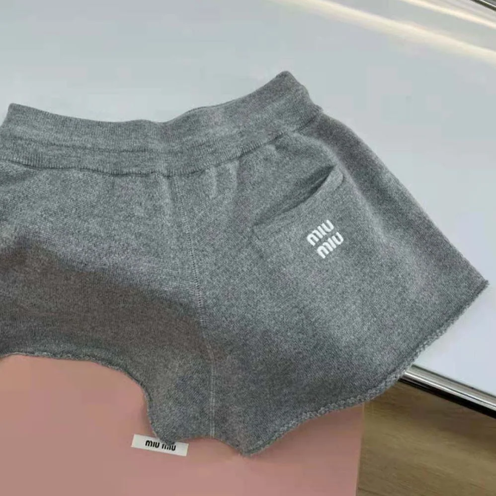 Miu Miu Wool and Cashmere Shorts for Women Miu Miu Wool and Cashmere Shorts for Women