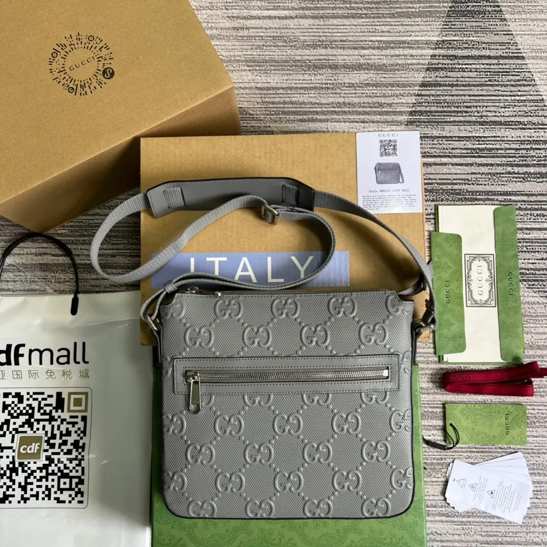 Gucci GG Embossed Bag Grey GG Embossed /