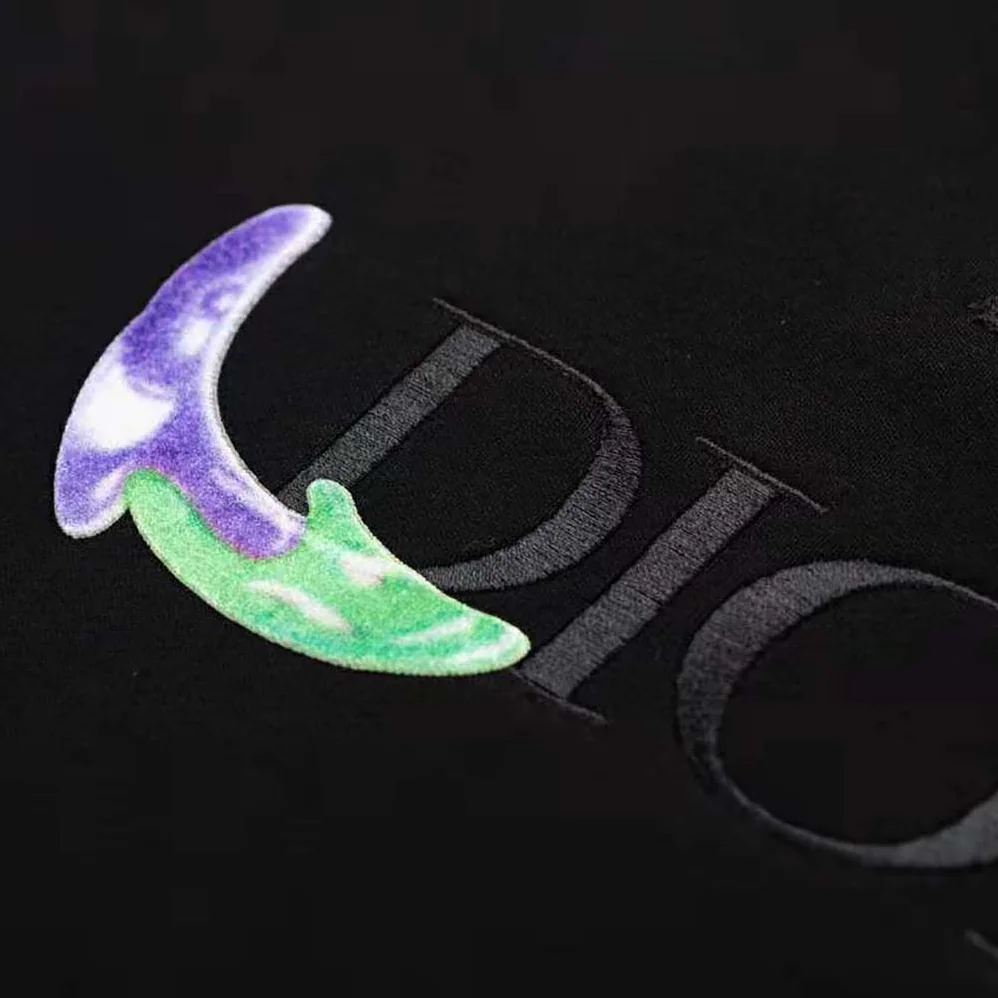 Dior Oversized Dior and Kenny Scharf Sweatshirt Black Cotton Fleece for Women