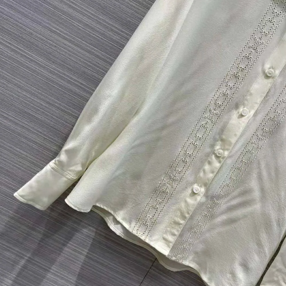Celine Loose Shirt with Broderie Anglaise for Women