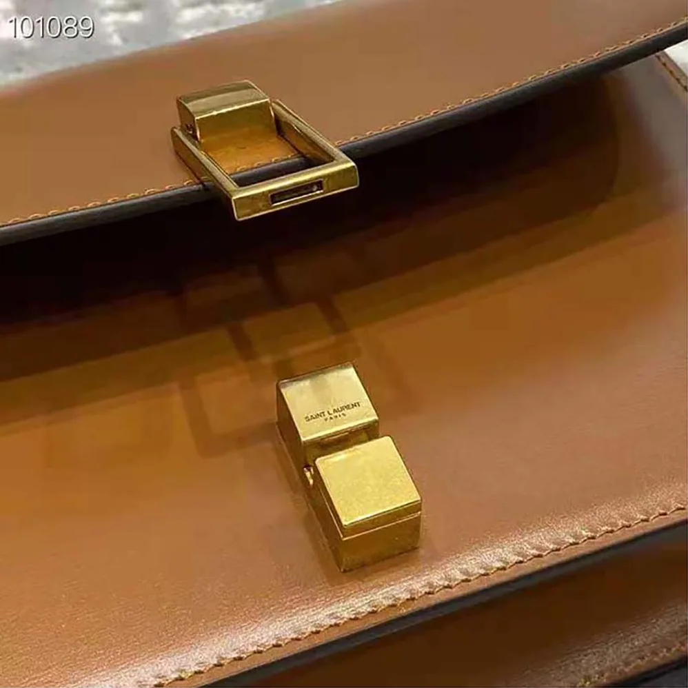 Saint Laurent YSL Carre Satchel in Box Saint Laurent Leather for Women