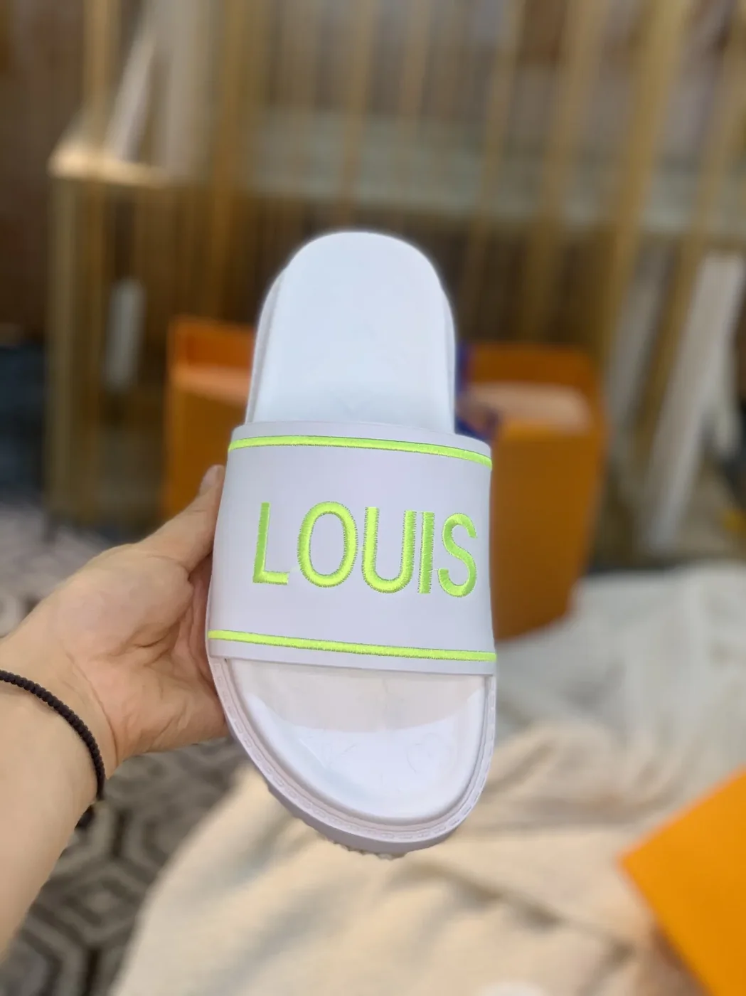 Louis Vuitton Pool Pillow Flat Comfort Mule White for Women