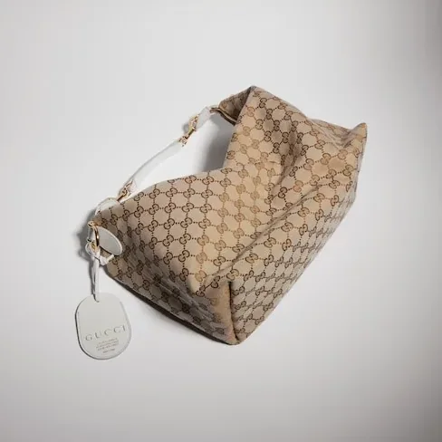 Gucci Brera Medium Crossbody Bag / Sand/ Dark Brown Gold Hardware A00B4O FAFV9 9664 Gucci Brera Medium Crossbody Bag / Sand/ Dark Brown Gold Hardware A00B4O FAFV9 9664