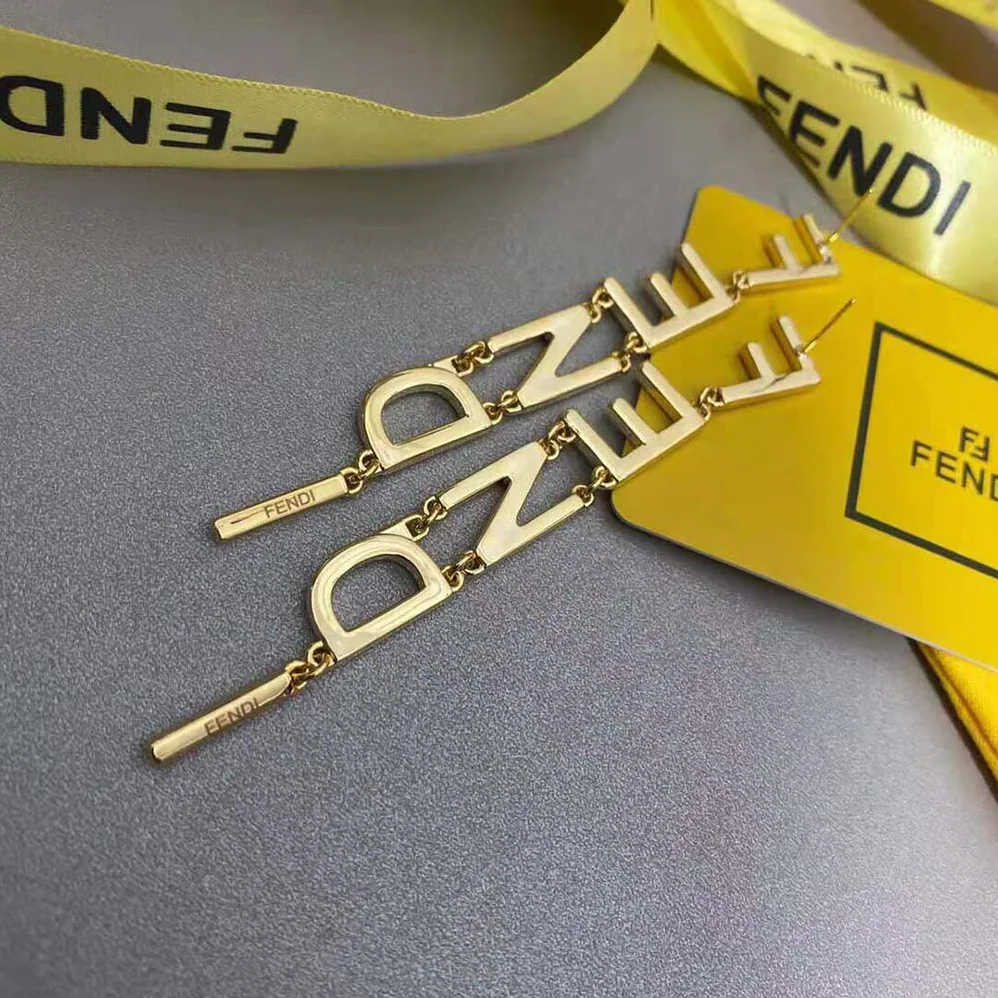 Fendi Signature Gold for Women in color Earrings