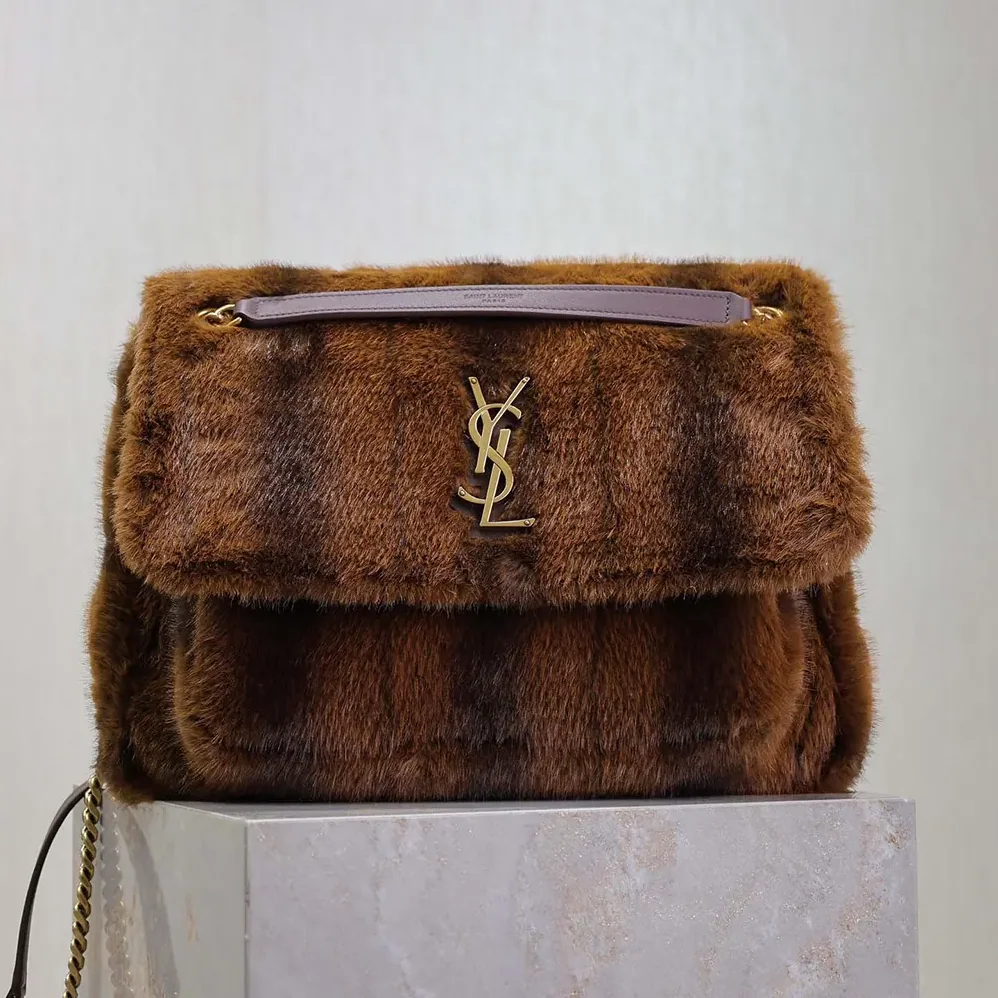 Saint Laurent YSL Niki Large in Shearling for Women Saint Laurent YSL Niki Large in Shearling for Women