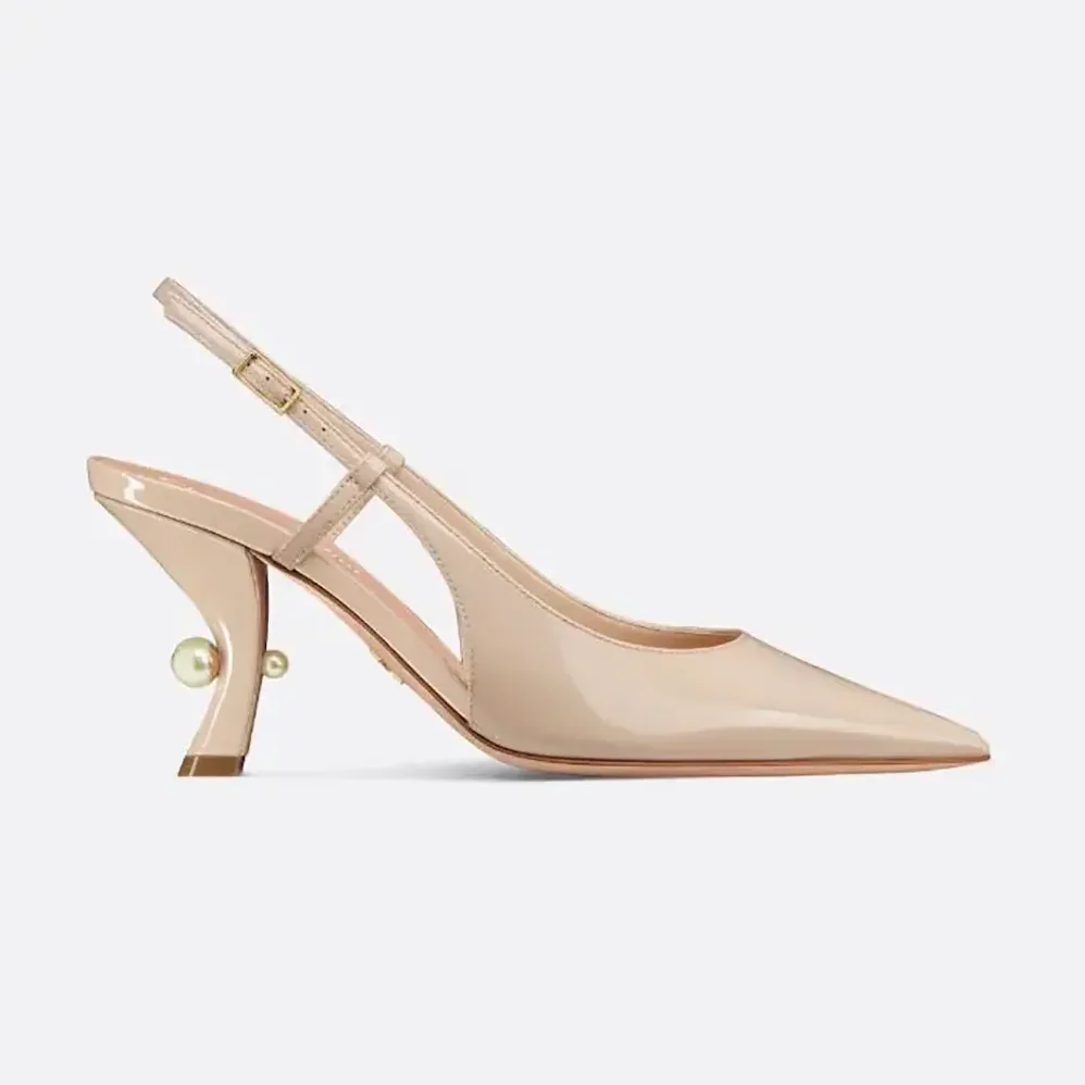 Dior Tribales Slingback Pump Nude Patent Calfskin for Women