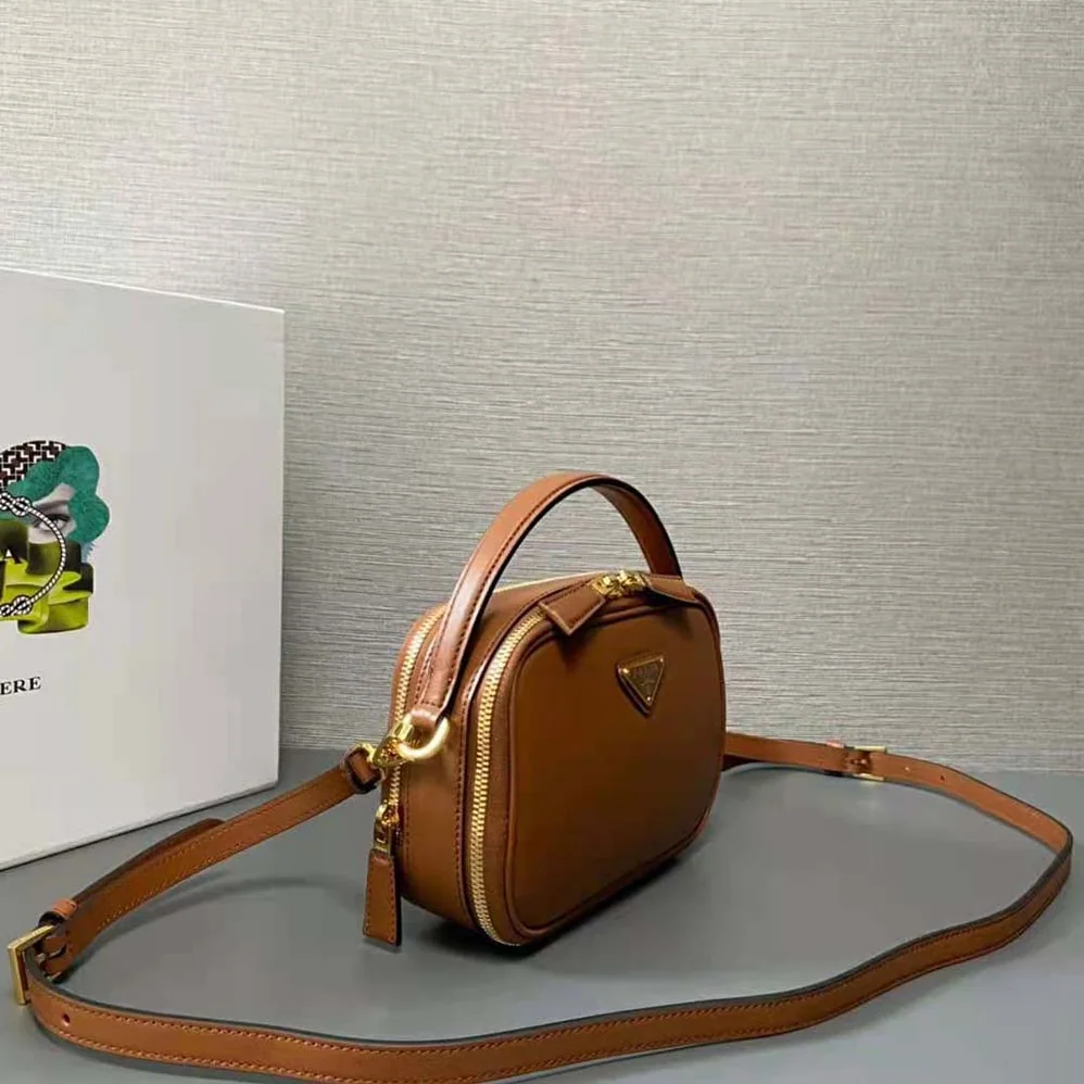 Prada Odette Leather Mini-bag for Women in Brown Prada Odette Leather Mini-bag for Women in Brown