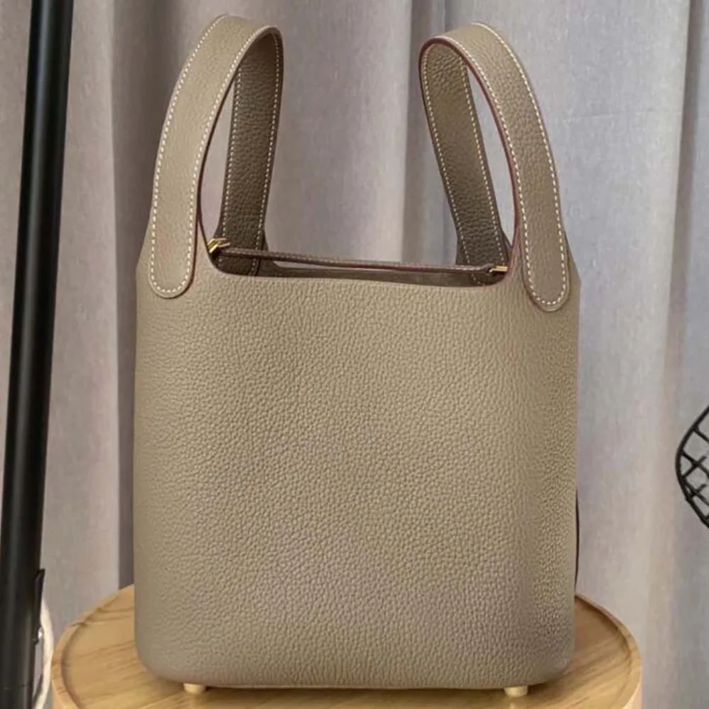 Hermes Picotin Lock 22cm in Clémence leather for Women in Light Brown