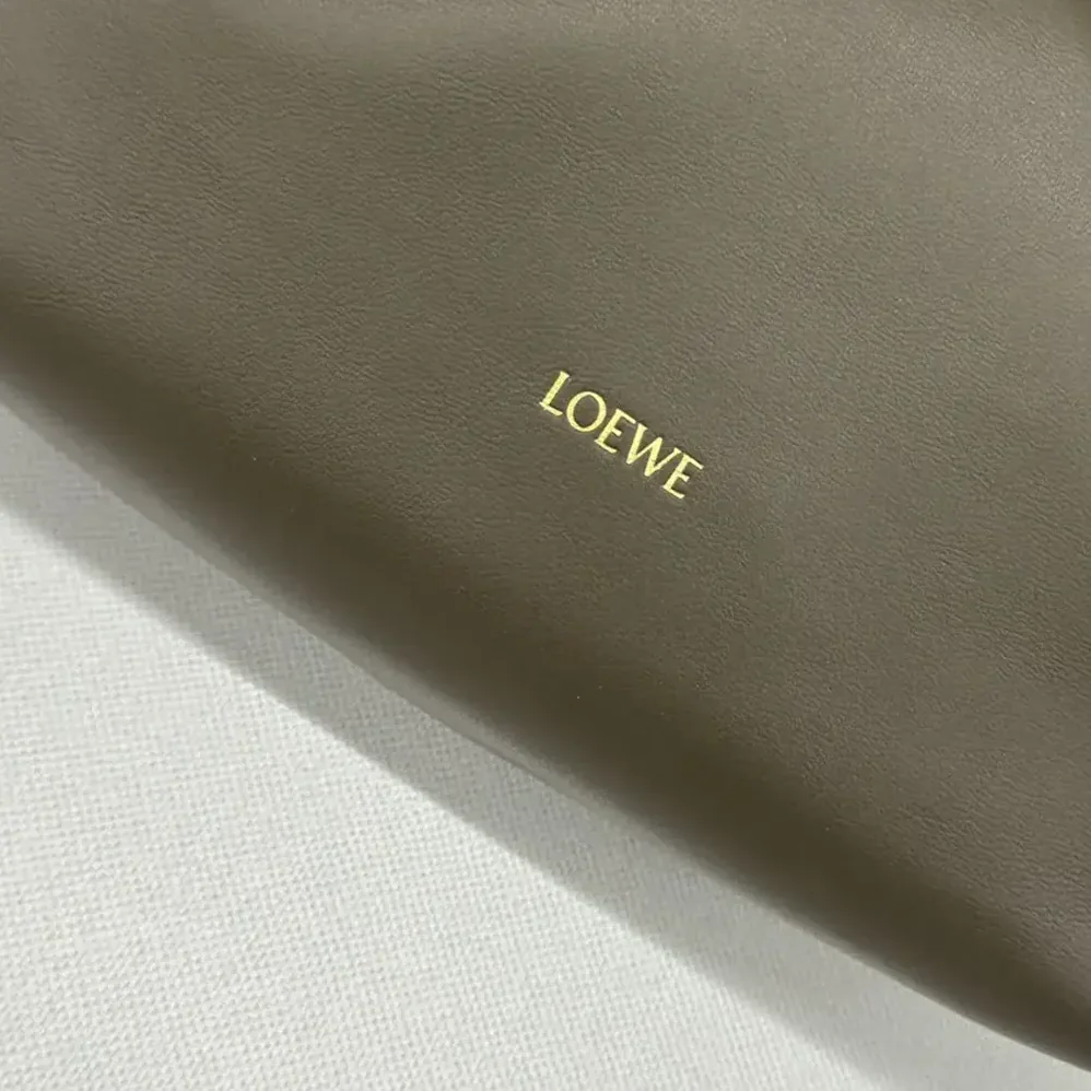 Loewe Medium Flamenco Purse in Mellow Nappa Lambskin for Unisex in Dark Khaki Green