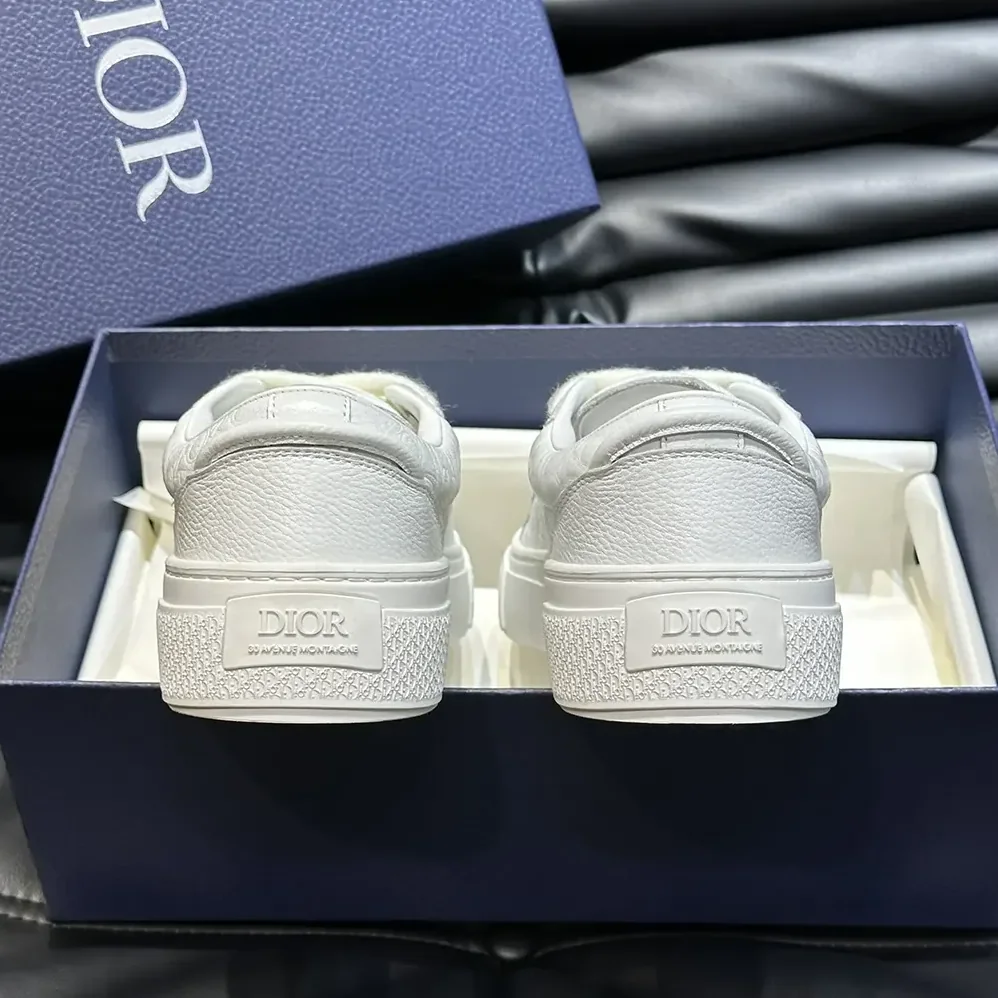 Dior B33 Sneaker White Grained Calfskin and White Dior Gravity Leather for Men Dior B33 Sneaker White Grained Calfskin and White Dior Gravity Leather for Men