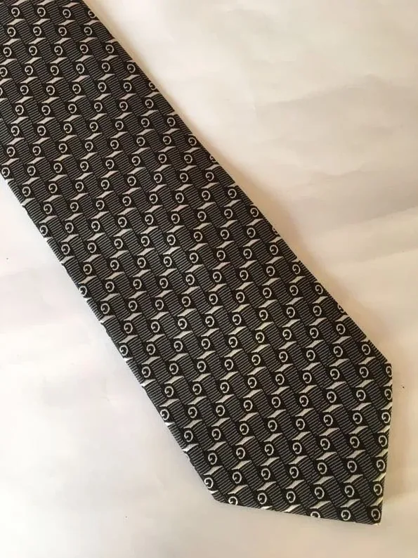 Gucci G Silk Jacquard Tie Dark Grey GG for Men Gucci G Silk Jacquard Tie Dark Grey GG for Men