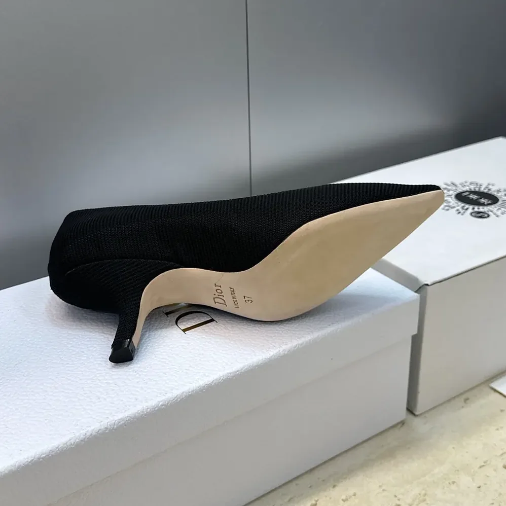 Dior J'Adior Pump Black Technical Fabric for Women Dior J'Adior Pump Black Technical Fabric for Women
