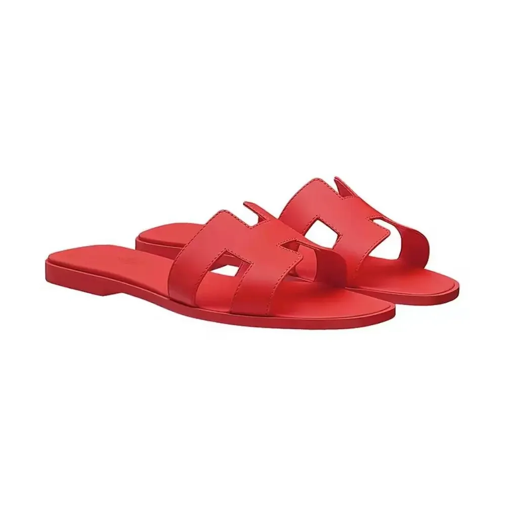 Hermes Oran Sandal for Women in Red Hermes Oran Sandal for Women in Red