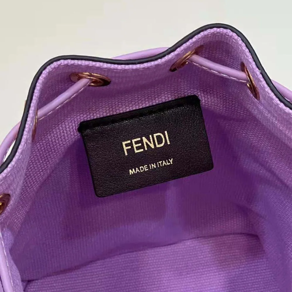 Fendi Mon Tresor Purple FF Canvas Mini for Women in bag