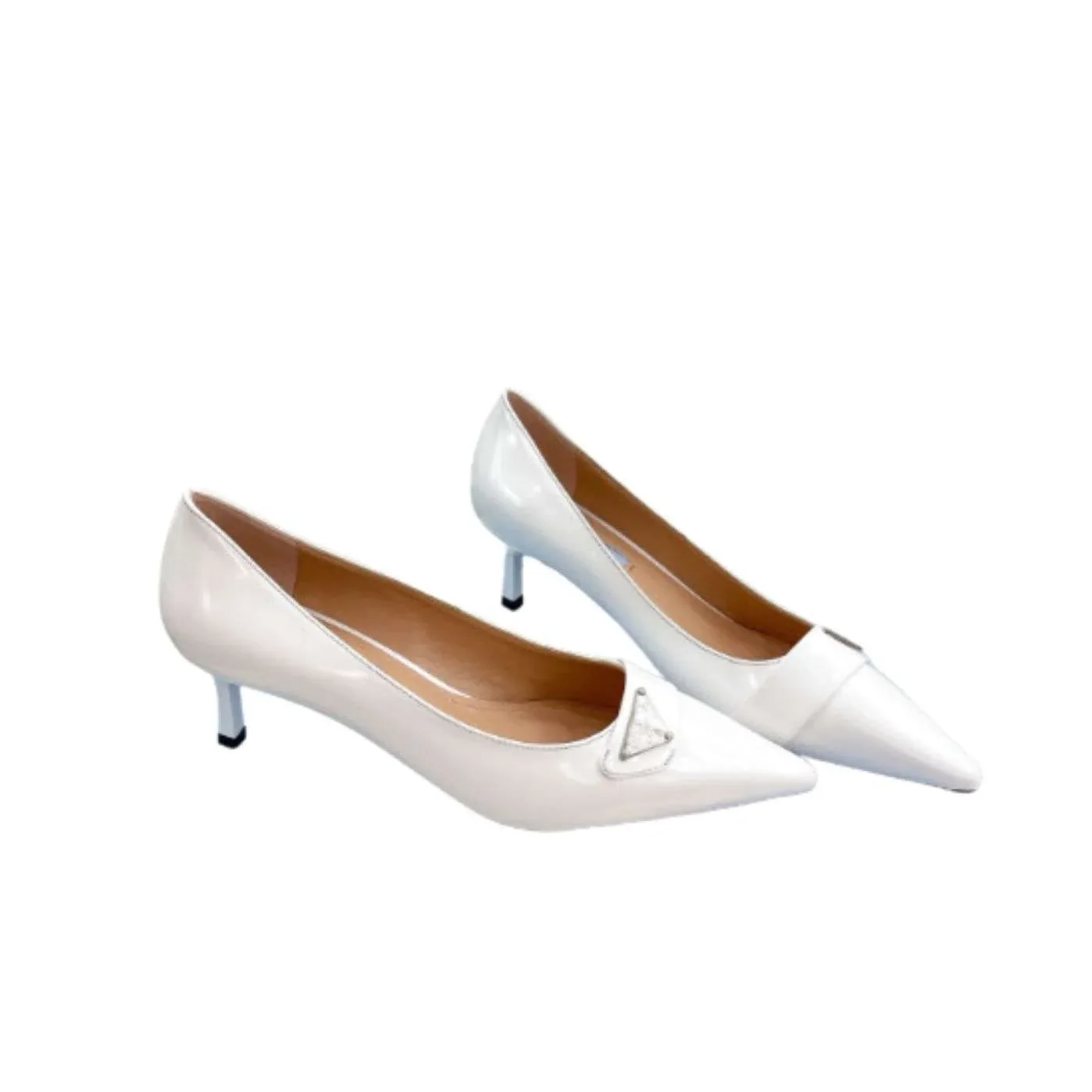 Prada Soft Pointed Heel Pumps White Prada Soft Pointed Heel Pumps White