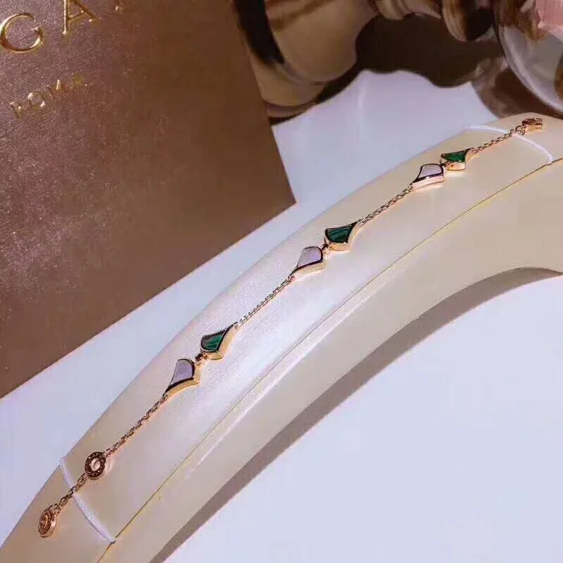 Bvlgari Divas' Dream Bracelet 18 KT Rose Gold Malachite for Women